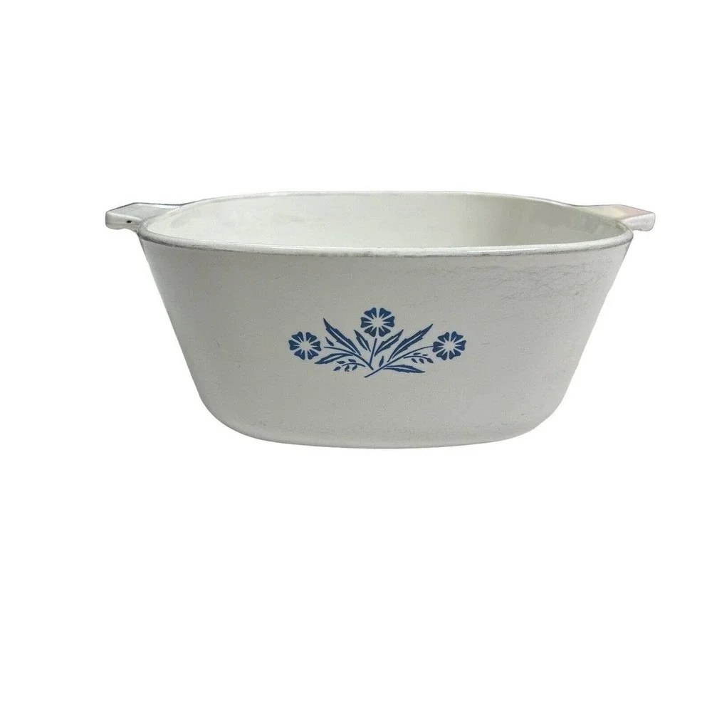 Corning Ware 2 1/2 Qt Baking‎ Dish Blue Cornflower Pattern, No Lid USA Vintage